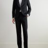 Slim-Fit Satin-Trimmed Wool Tuxedo Trousers - OU Slim-Fit Satin-Trimmed Wool Tuxedo Trousers - OU
