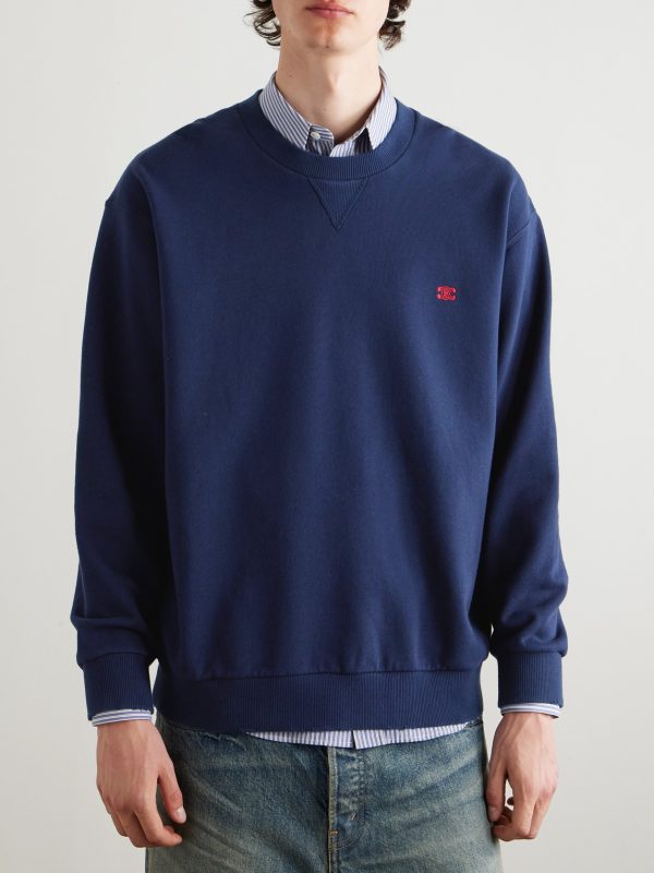 Logo-Embroidered Cotton-Jersey Sweatshirt - FR