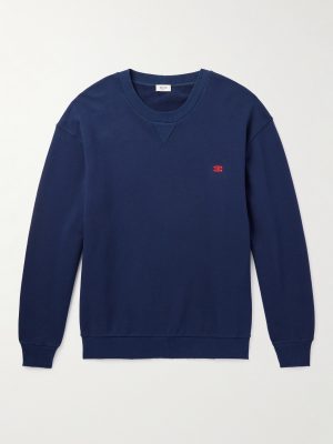 Logo-Embroidered Cotton-Jersey Sweatshirt Logo-Embroidered Cotton-Jersey Sweatshirt