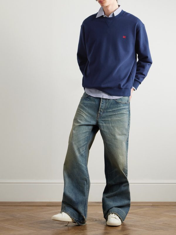 Logo-Embroidered Cotton-Jersey Sweatshirt - OU