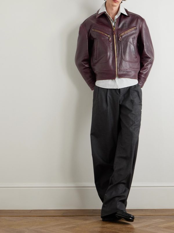 Padded Leather Jacket - OU Padded Leather Jacket - OU