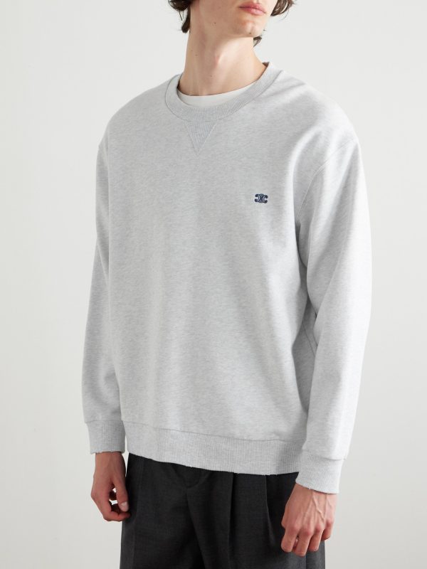 Logo-Embroidered Cotton-Jersey Sweatshirt - FR