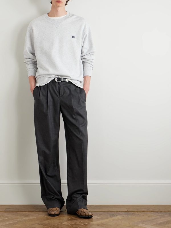 Logo-Embroidered Cotton-Jersey Sweatshirt - OU