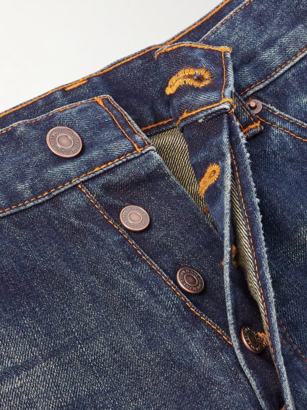 Wesley Straight-Leg Distressed Jeans - E1 Wesley Straight-Leg Distressed Jeans - E1