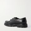 Logo-Perforated Leather Derby Shoes - BK Logo-Perforated Leather Derby Shoes - BK
