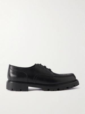 Logo-Perforated Leather Derby Shoes Logo-Perforated Leather Derby Shoes