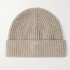 Logo-Embroidered Ribbed Cashmere Beanie Logo-Embroidered Ribbed Cashmere Beanie