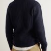 Shawl-Collar Ribbed Wool Cardigan - BK Shawl-Collar Ribbed Wool Cardigan - BK