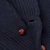 Shawl-Collar Ribbed Wool Cardigan - CU Shawl-Collar Ribbed Wool Cardigan - CU