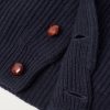 Shawl-Collar Ribbed Wool Cardigan - E1 Shawl-Collar Ribbed Wool Cardigan - E1