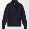 Shawl-Collar Ribbed Wool Cardigan Shawl-Collar Ribbed Wool Cardigan