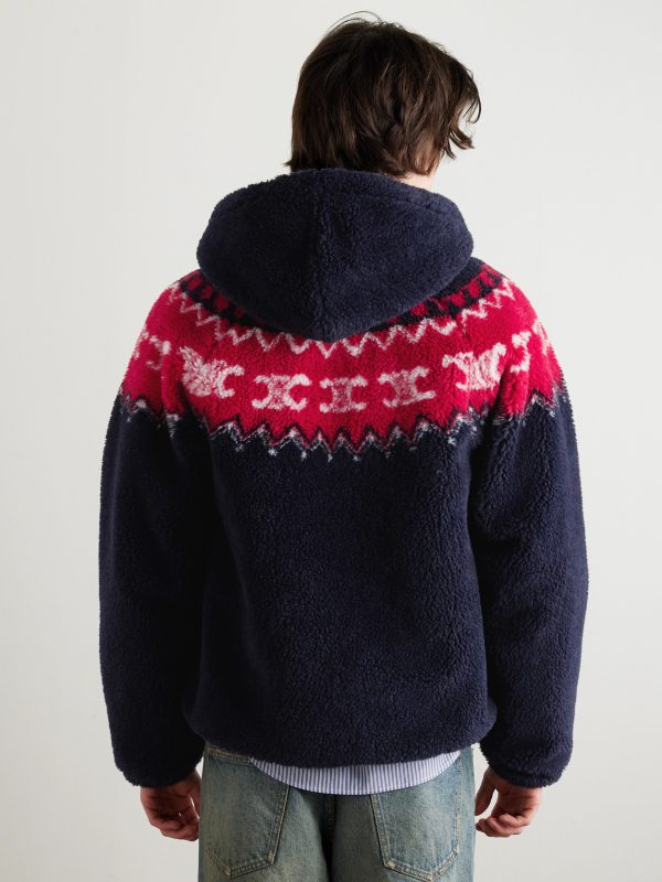 Fair Isle Fleece Zip-Up Hoodie - BK Fair Isle Fleece Zip-Up Hoodie - BK