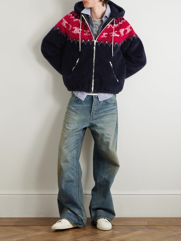 Fair Isle Fleece Zip-Up Hoodie - OU Fair Isle Fleece Zip-Up Hoodie - OU