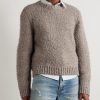 Brushed Wool and Yak-Blend Sweater - FR Brushed Wool and Yak-Blend Sweater - FR