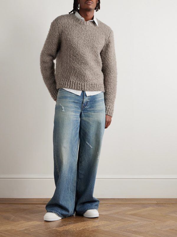 Brushed Wool and Yak-Blend Sweater - OU Brushed Wool and Yak-Blend Sweater - OU