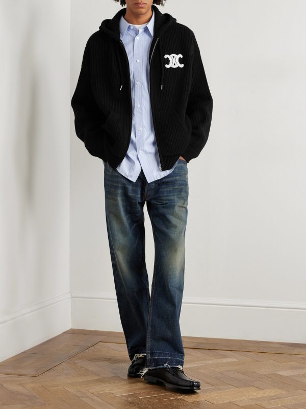 Logo-Appliquéd Wool Jacket - OU Logo-Appliquéd Wool Jacket - OU