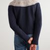 Slim-Fit Fair Isle Wool Sweater - BK Slim-Fit Fair Isle Wool Sweater - BK