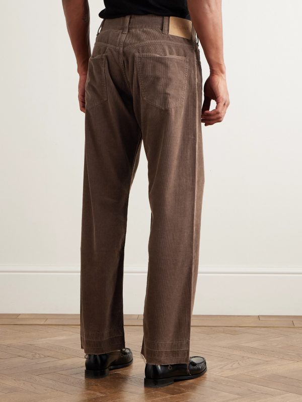 Wesley Straight-Leg Cotton-Corduroy Trousers - BK Wesley Straight-Leg Cotton-Corduroy Trousers - BK