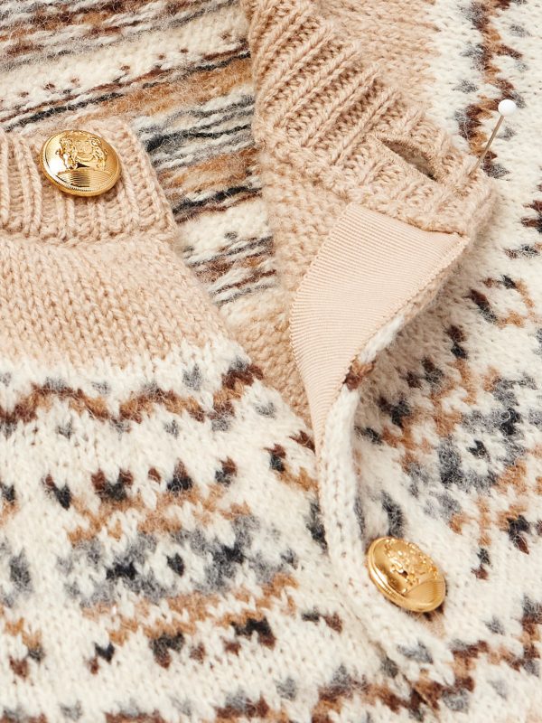 Slim-Fit Fair Isle Wool Cardigan - CU