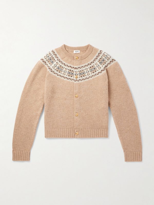 Slim-Fit Fair Isle Wool Cardigan