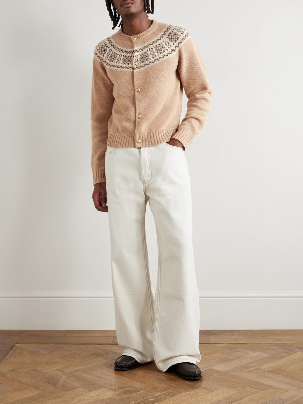 Slim-Fit Fair Isle Wool Cardigan - OU