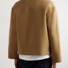 Logo-Embroidered Wool-Felt Bomber Jacket - BK Logo-Embroidered Wool-Felt Bomber Jacket - BK