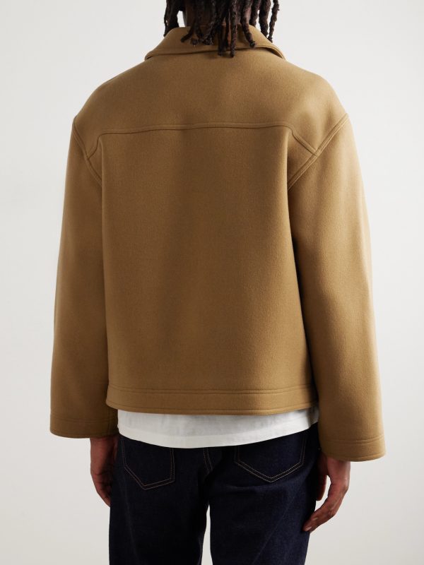 Logo-Embroidered Wool-Felt Bomber Jacket - BK Logo-Embroidered Wool-Felt Bomber Jacket - BK