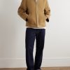 Logo-Embroidered Wool-Felt Bomber Jacket - OU Logo-Embroidered Wool-Felt Bomber Jacket - OU