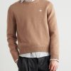 Logo-Embroidered Wool and Cashmere-Blend Sweater - FR Logo-Embroidered Wool and Cashmere-Blend Sweater - FR