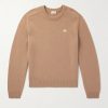 Logo-Embroidered Wool and Cashmere-Blend Sweater Logo-Embroidered Wool and Cashmere-Blend Sweater