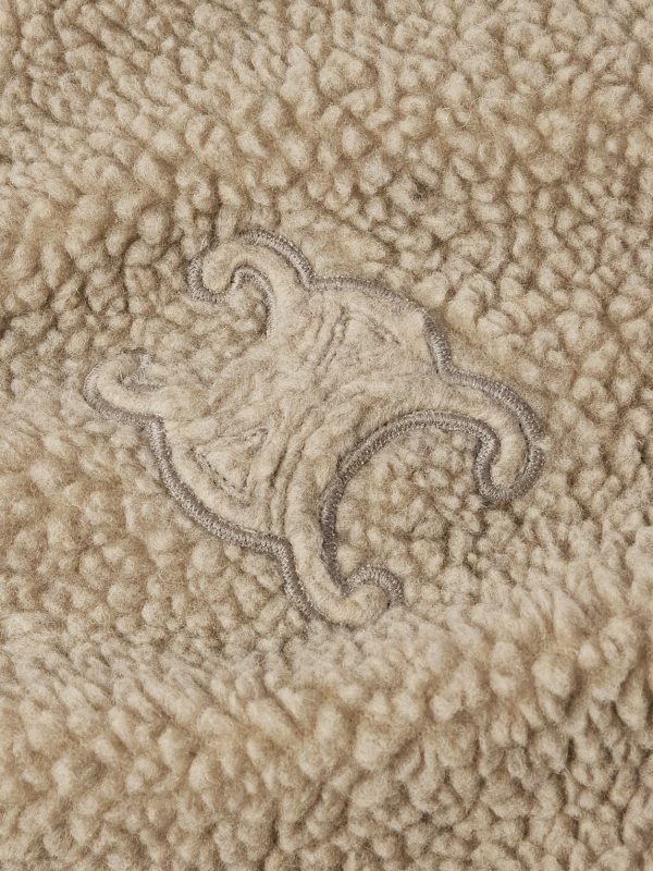 Logo-Embroidered Fleece Hooded Jacket - CU