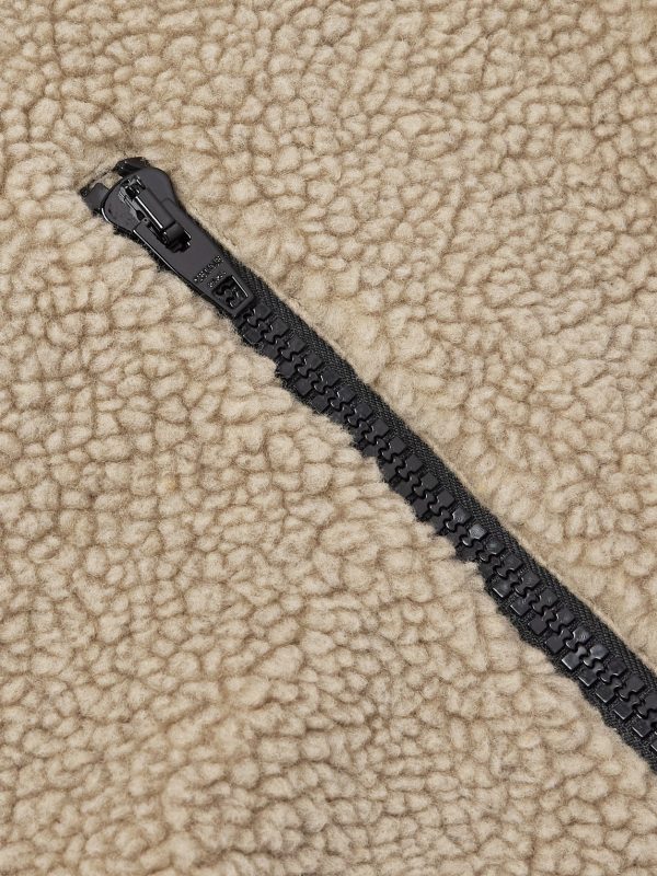 Logo-Embroidered Fleece Hooded Jacket - E1