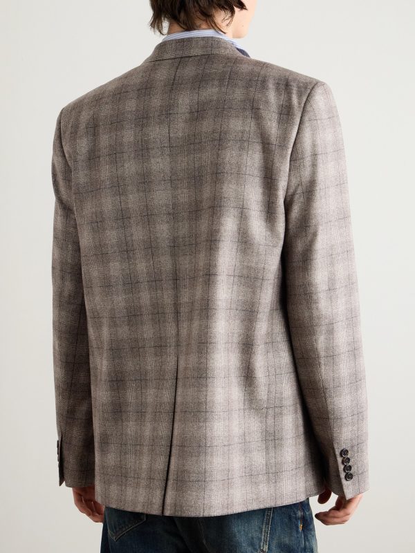 Prince of Wales Checked Wool and Cashmere-Blend Blazer - BK Prince of Wales Checked Wool and Cashmere-Blend Blazer - BK