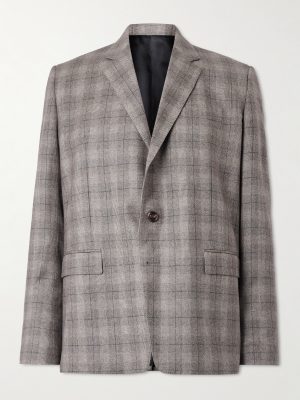 Prince of Wales Checked Wool and Cashmere-Blend Blazer Prince of Wales Checked Wool and Cashmere-Blend Blazer