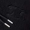 Logo-Embroidered Wool and Cotton-Blend Fleece Hooded Jacket - E1