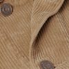 Leather-Trimmed Logo-Embroidered Cotton-Corduroy Trucker Jacket - CU