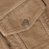 Leather-Trimmed Logo-Embroidered Cotton-Corduroy Trucker Jacket - E1