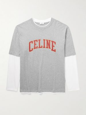 Layered Logo-Print Cotton-Jersey T-Shirt Layered Logo-Print Cotton-Jersey T-Shirt