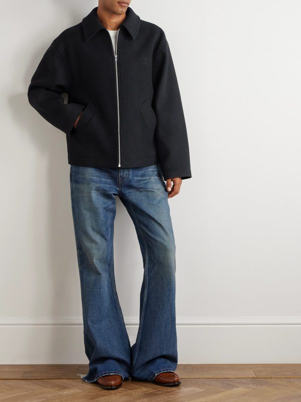 Logo-Embroidered Wool-Felt Jacket - OU Logo-Embroidered Wool-Felt Jacket - OU