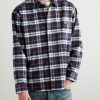 Logo-Embroidered Checked Wool-Flannel Shirt - FR Logo-Embroidered Checked Wool-Flannel Shirt - FR