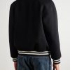 Teddy Triomphe Leather-Trimmed Wool-Blend Varsity Jacket - BK Teddy Triomphe Leather-Trimmed Wool-Blend Varsity Jacket - BK