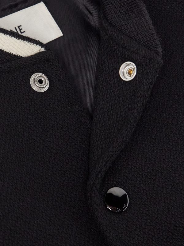 Teddy Triomphe Leather-Trimmed Wool-Blend Varsity Jacket - CU Teddy Triomphe Leather-Trimmed Wool-Blend Varsity Jacket - CU