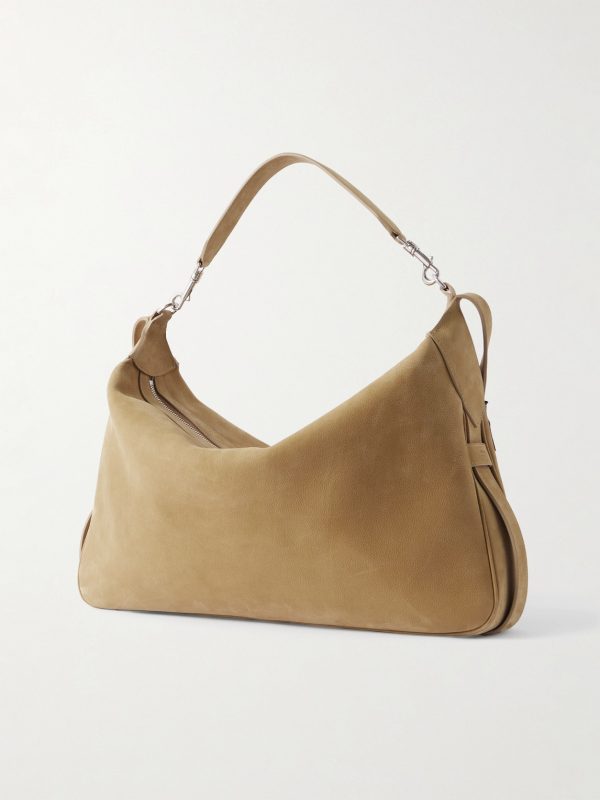 Romy Large Textured-Nubuck Messenger Bag - BK Romy Large Textured-Nubuck Messenger Bag - BK
