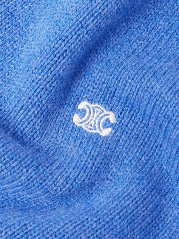 Logo-Embroidered Wool and Cashmere-Blend Sweater - CU Logo-Embroidered Wool and Cashmere-Blend Sweater - CU