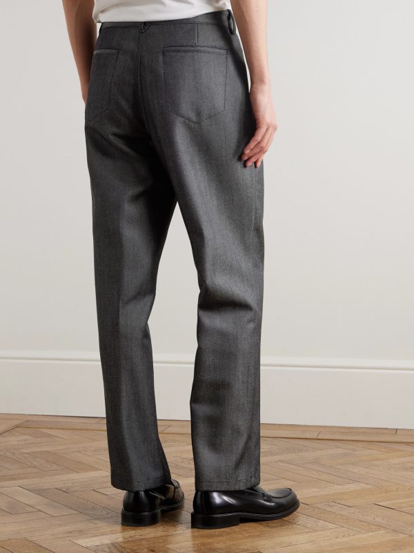 Straight-Leg Wool and Mohair-Blend Jeans - BK Straight-Leg Wool and Mohair-Blend Jeans - BK