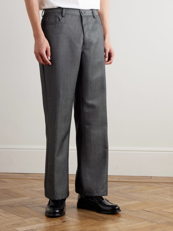 Straight-Leg Wool and Mohair-Blend Jeans - FR Straight-Leg Wool and Mohair-Blend Jeans - FR
