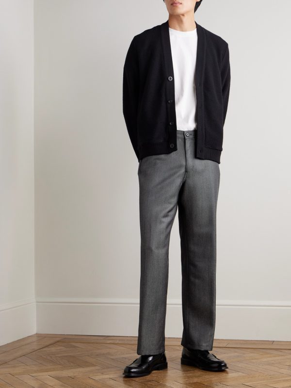 Straight-Leg Wool and Mohair-Blend Jeans - OU Straight-Leg Wool and Mohair-Blend Jeans - OU
