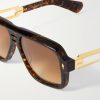 Glenn Gould Fugue Aviator-Style Tortoiseshell Acetate and Gold-Tone Sunglasses - CU Glenn Gould Fugue Aviator-Style Tortoiseshell Acetate and Gold-Tone Sunglasses - CU