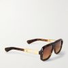 Glenn Gould Fugue Aviator-Style Tortoiseshell Acetate and Gold-Tone Sunglasses - FR Glenn Gould Fugue Aviator-Style Tortoiseshell Acetate and Gold-Tone Sunglasses - FR