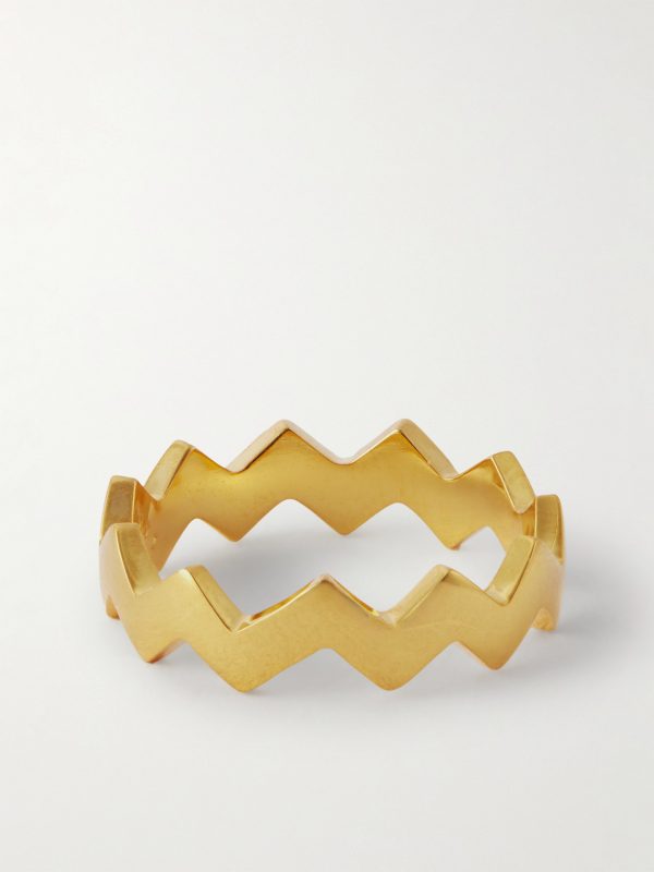Snake Gold-Plated Diamond Ring - BK Snake Gold-Plated Diamond Ring - BK